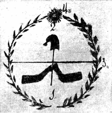 Escudo de la Argentina dibujado por Juan Antonio Beruti