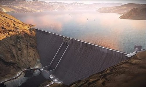 Represa Portezuelo del Vieno Rio Grande Malargue Mendoza Argentina