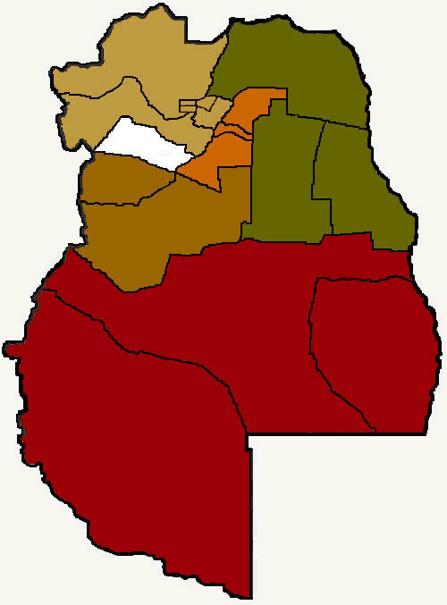 Mapa de Tupungato en la Region Valle de Uco Mendoza Argentina